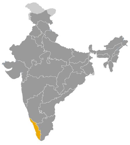 India • |1250/1949| • Perumpadappu Swaroopam  dynasty: map